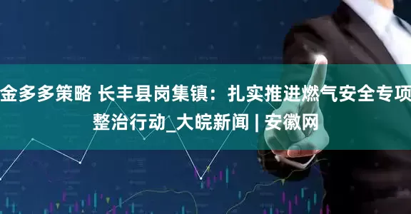 金多多策略 长丰县岗集镇：扎实推进燃气安全专项整治行动_大皖新闻 | 安徽网