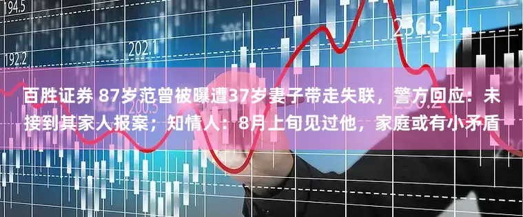百胜证券 87岁范曾被曝遭37岁妻子带走失联，警方回应：未接到其家人报案；知情人：8月上旬见过他，家庭或有小矛盾